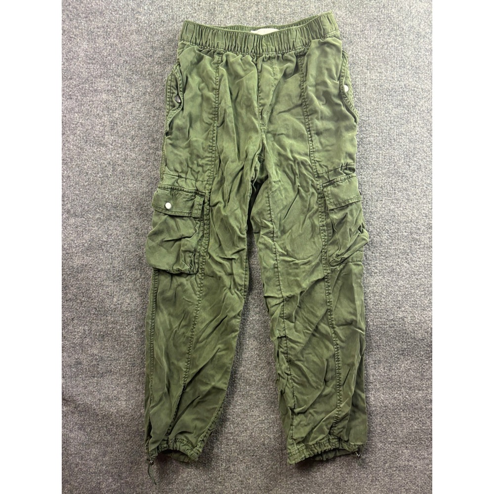 C&C California Cargo Pants Womens XS Green Lyocell Jogger Utility